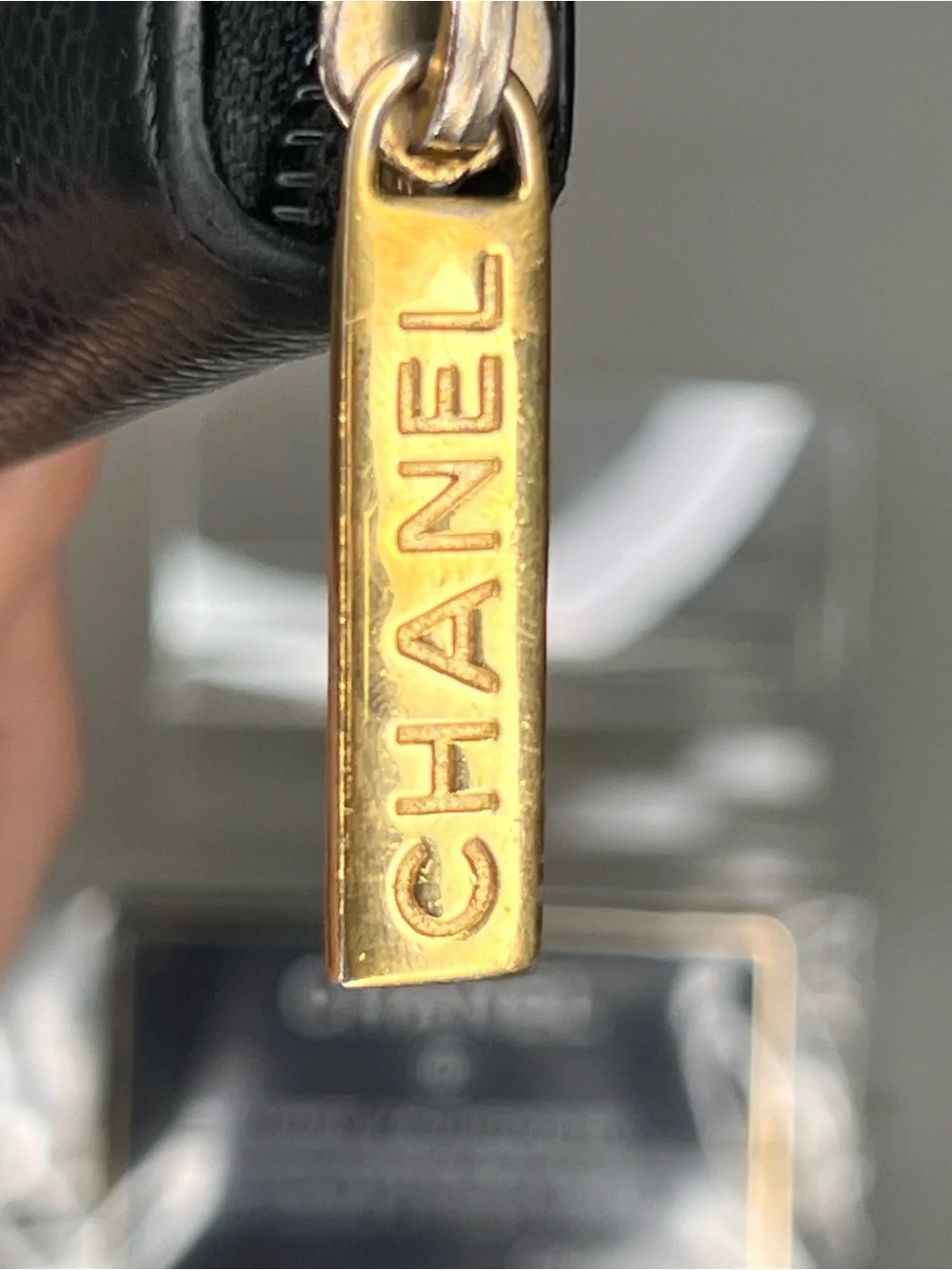 Chanel Black Caviar Leather Timeless CC Zip Around Long Wallet